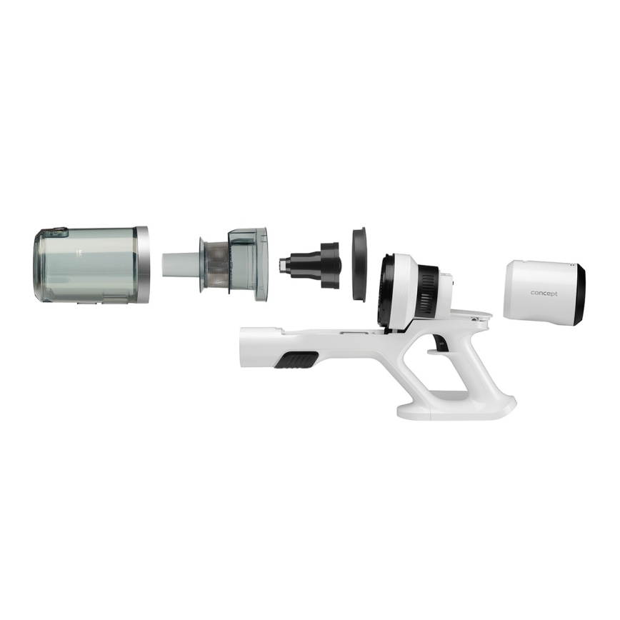 Concept VP6125 - 2in1 vertikalus ir rankinis dulkių siurblys ICONIC Comfort Telescope 400W/29,6V 2000 mAh baltas