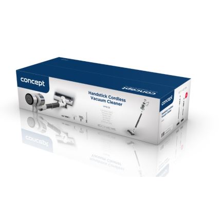 Concept VP6125 - 2in1 vertikalus ir rankinis dulkių siurblys ICONIC Comfort Telescope 400W/29,6V 2000 mAh baltas