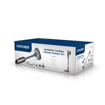Concept VP6260 - Stiebinis dulkių siurblys 4 viename ULTIMATE PRO+ 500W/29,6V 2200 mAh juodas