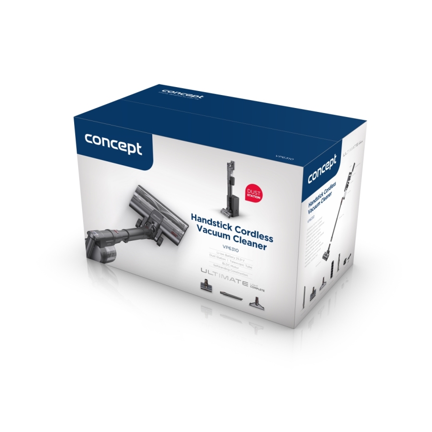 Concept VP6310 - Vertikalus dulkių siurblys 3 viename ULTIMATE COMPLETE LIGHT 420W/25,9V 2200 mAh juodas