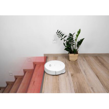 Concept VR4050 - Išmanusis 2 viename robotinis dulkių siurblys su mopu OPTIMUS AQUA PRO LASER 3D 600W/230V 5200 mAh Wi-Fi baltas