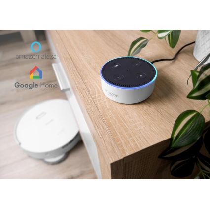 Concept VR4050 - Išmanusis 2 viename robotinis dulkių siurblys su mopu OPTIMUS AQUA PRO LASER 3D 600W/230V 5200 mAh Wi-Fi baltas