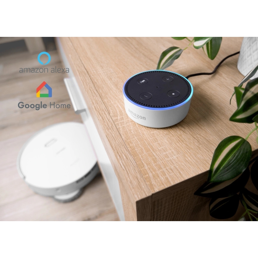 Concept VR4050 - Išmanusis 2 viename robotinis dulkių siurblys su mopu OPTIMUS AQUA PRO LASER 3D 600W/230V 5200 mAh Wi-Fi baltas