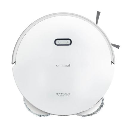 Concept VR4050 - Išmanusis 2 viename robotinis dulkių siurblys su mopu OPTIMUS AQUA PRO LASER 3D 600W/230V 5200 mAh Wi-Fi baltas