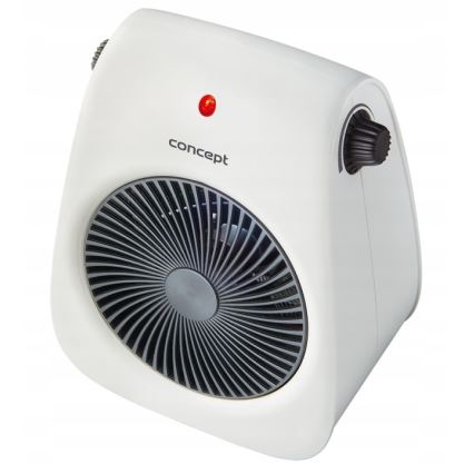 Concept vt7040 - ventiliatorius su šildymo elementu 1000/2000W/230V baltas