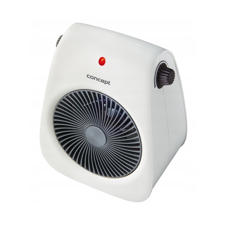 Concept vt7040 - ventiliatorius su šildymo elementu 1000/2000W/230V baltas