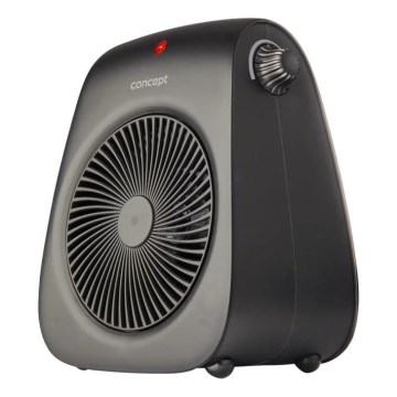 Concept vt7041 - Ventiliatorius su šildymo elementu 1000/2000W/230V juoda