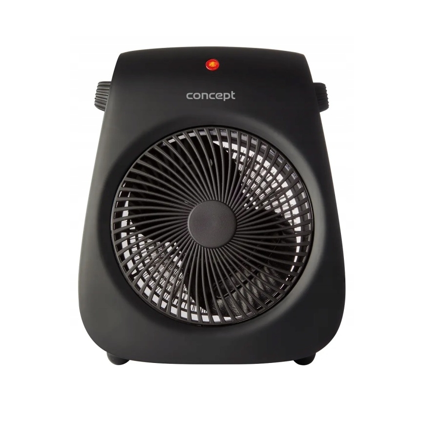 Concept vt7041 - Ventiliatorius su šildymo elementu 1000/2000W/230V juoda