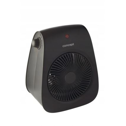 Concept vt7041 - Ventiliatorius su šildymo elementu 1000/2000W/230V juoda