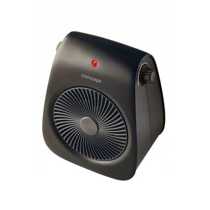 Concept vt7041 - Ventiliatorius su šildymo elementu 1000/2000W/230V juoda