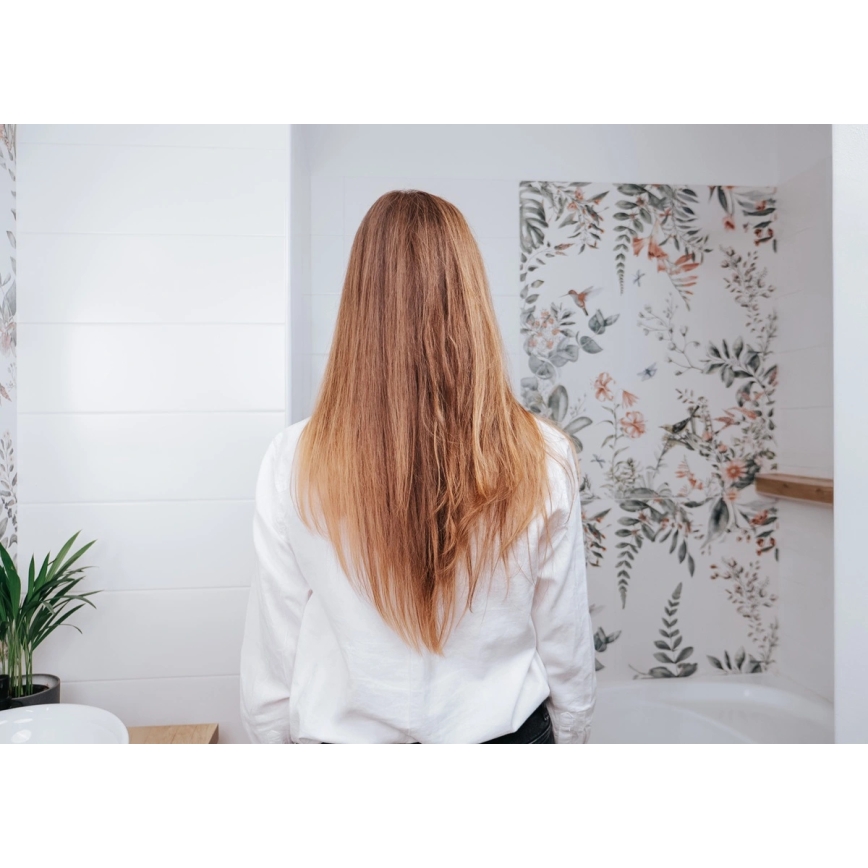 Concept VZ2110 - Plaukų tiesintuvas GLAM STYLE 48W/230V balta/rožinio aukso