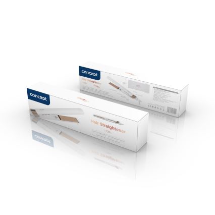 Concept VZ2110 - Plaukų tiesintuvas GLAM STYLE 48W/230V balta/rožinio aukso