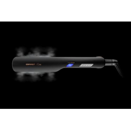 Concept VZ6010 - Garinis plaukų tiesintuvas su LED ekranu ELITE STEAM BOOST 54W/230V juoda