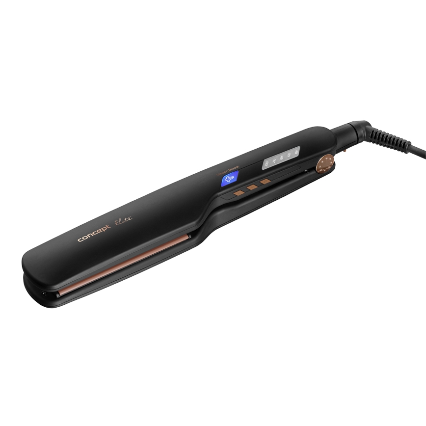 Concept VZ6010 - Garinis plaukų tiesintuvas su LED ekranu ELITE STEAM BOOST 54W/230V juoda