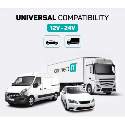 CONNECT IT CCC-8600-BK - FM automobilinis siųstuvas su laisvų rankų funkcija juoda
