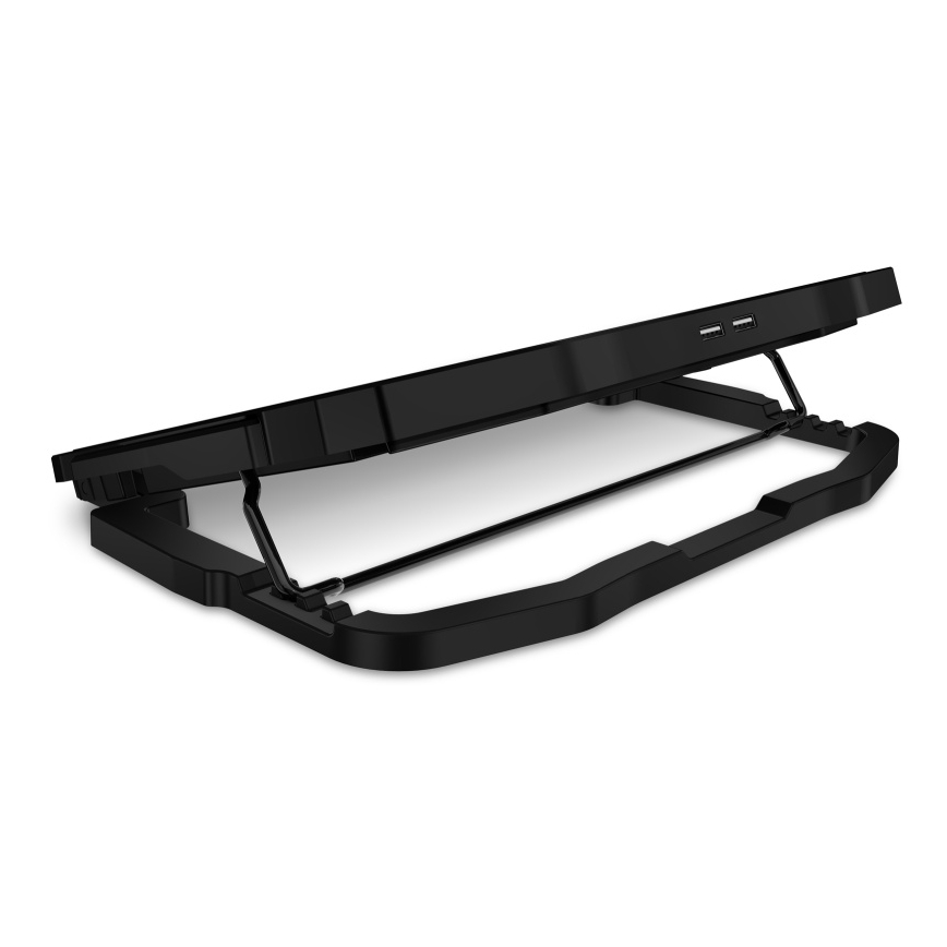 CONNECT IT CCP-2200-BK - Aušinimo padas nešiojamam kompiuteriui 4x ventiliatorius 2xUSB juoda//mėlyna