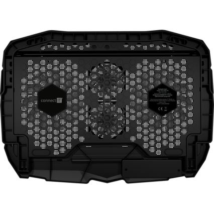 CONNECT IT CCP-2200-RD - Aušinimo padas nešiojamam kompiuteriui 4x ventiliatorius 2xUSB juoda/raudona
