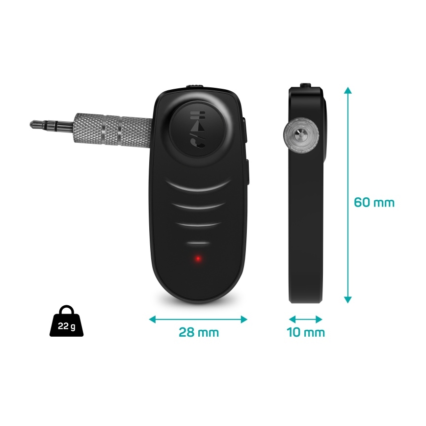 CONNECT IT CFF-4050-BK - Bluetooth audio imtuvas AUX 110 mAh