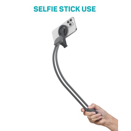CONNECT IT CFF-6020-GY - Lankstus magnetinis MagSafe telefono laikiklis ant kaklo