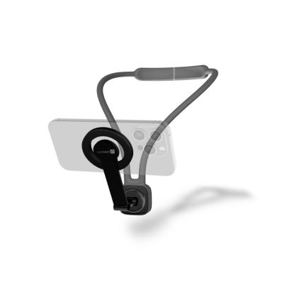 CONNECT IT CFF-6020-GY - Lankstus magnetinis MagSafe telefono laikiklis ant kaklo