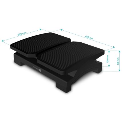 CONNECT IT CFH-4100-BK - Reguliuojama kojų atrama juoda