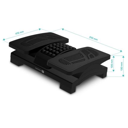 CONNECT IT CFH-4105-BK - Reguliuojamas kojų atrama juoda