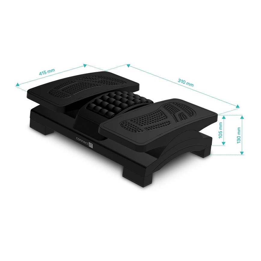 CONNECT IT CFH-4105-BK - Reguliuojamas kojų atrama juoda