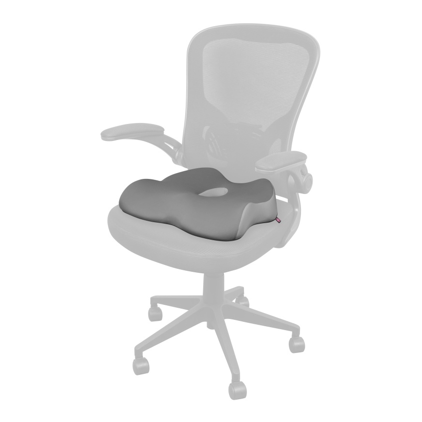 CONNECT IT CFH-5901-GY - Ergonomiška kėdės pagalvėlė pilka