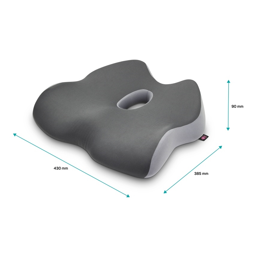 CONNECT IT CFH-5901-GY - Ergonomiška kėdės pagalvėlė pilka