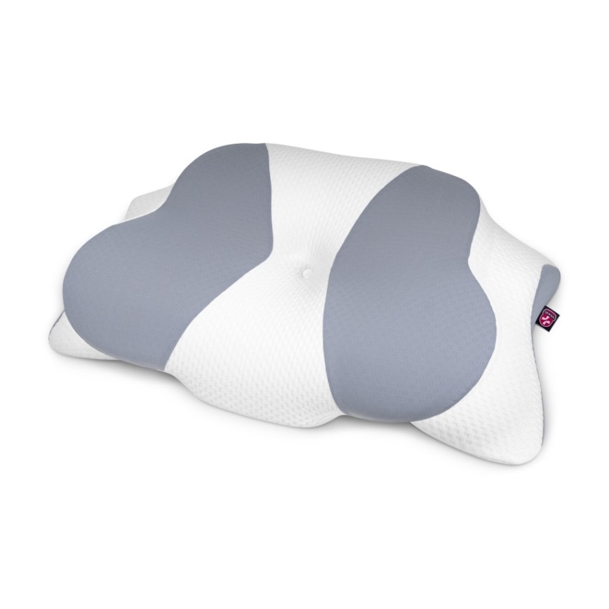 CONNECT IT CFH-6032-WH - Anatominė pagalvė Gemini balta/pilka