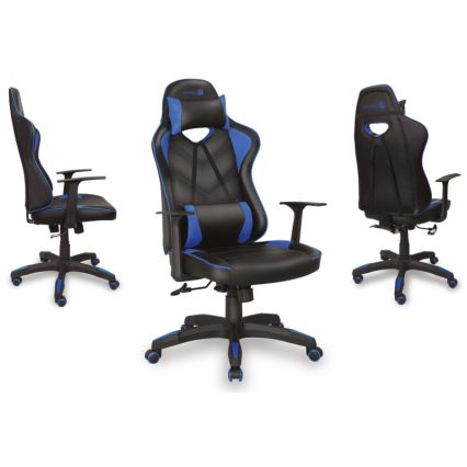 CONNECT IT CGC-0700-BL - Žaidimų kėdė LeMans Pro juoda/mėlyna