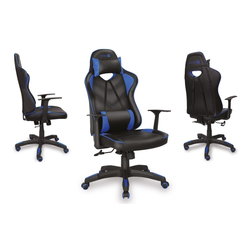 CONNECT IT CGC-0700-BL - Žaidimų kėdė LeMans Pro juoda/mėlyna