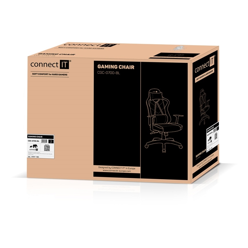 CONNECT IT CGC-0700-BL - Žaidimų kėdė LeMans Pro juoda/mėlyna