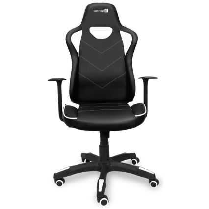 CONNECT IT CGC-0700-WH - Žaidimų kėdė LeMans Pro juoda/balta
