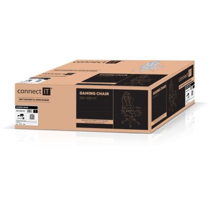 CONNECT IT CGC-1200-GY - Žaidimų kėdė Monaco Pro pilka/juoda