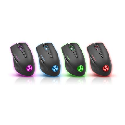 CONNECT IT CI-1128 - LED Laidinė žaidimų pelė 1000/1200/1600/3200 DPI juoda
