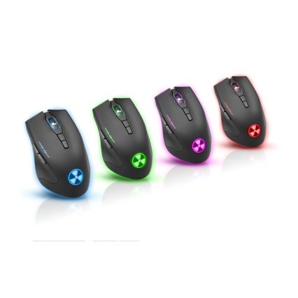 CONNECT IT CI-1128 - LED Laidinė žaidimų pelė 1000/1200/1600/3200 DPI juoda