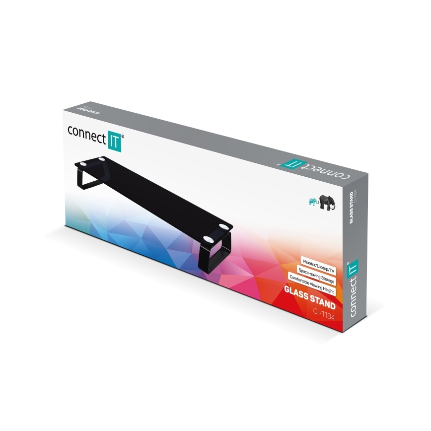 CONNECT IT CI-1134 - Daugiafunkcinis stiklinis pagrindas juoda