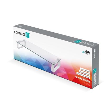 CONNECT IT CI-1135 - Daugiafunkcinis stiklinis pagrindas permatoma/balta