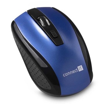 CONNECT IT CI-1225 - Belaidė pelė 800/1200/1600 DPI 2xAAA juoda/mėlyna