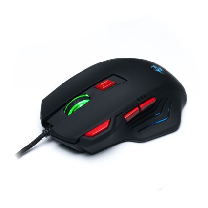 CONNECT IT CI-191 - LED Laidinė žaidimų pelė 800/1600/2400/3200 DPI juoda