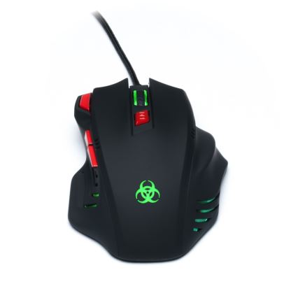 CONNECT IT CI-191 - LED Laidinė žaidimų pelė 800/1600/2400/3200 DPI juoda