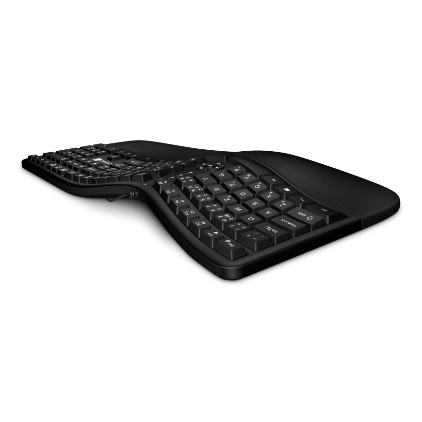 CONNECT IT CKB-2800-CS - Ergonomiška belaidė klaviatūra su CZ/SK lokalizacija juoda