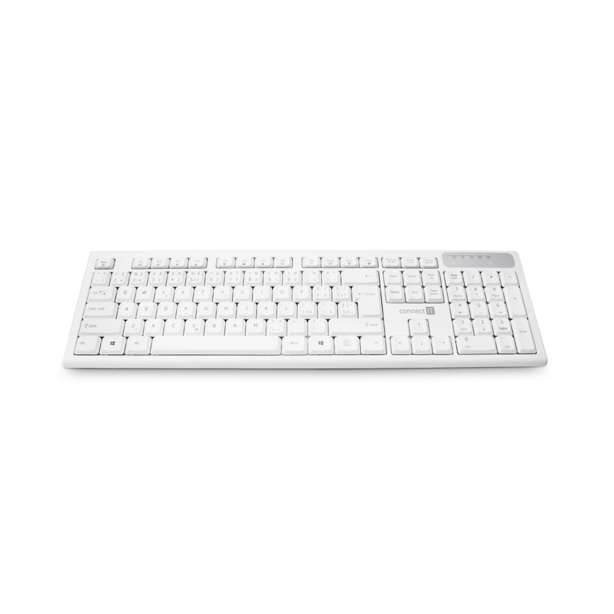 CONNECT IT CKB-3010-CS - Multimedijos belaidė klaviatūra su CZ/SK lokalizacija 2xAAA balta