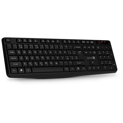 CONNECT IT CKM-4500-CS - Belaidė klaviatūra ir pelė 1000 DPI su CZ/SK lokalizacija 1xAAA + 1xAA juoda
