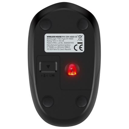 CONNECT IT CKM-4500-CS - Belaidė klaviatūra ir pelė 1000 DPI su CZ/SK lokalizacija 1xAAA + 1xAA juoda