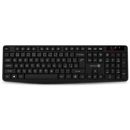 CONNECT IT CKM-4500-CS - Belaidė klaviatūra ir pelė 1000 DPI su CZ/SK lokalizacija 1xAAA + 1xAA juoda