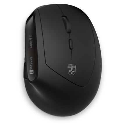 CONNECT IT CKM-6010-CS - Ergonomiška belaidė klaviatūra ir pelė 800/1200/1600/2400 DPI su CZ/SK lokalizacija 1xAA + 2xAAA juoda
