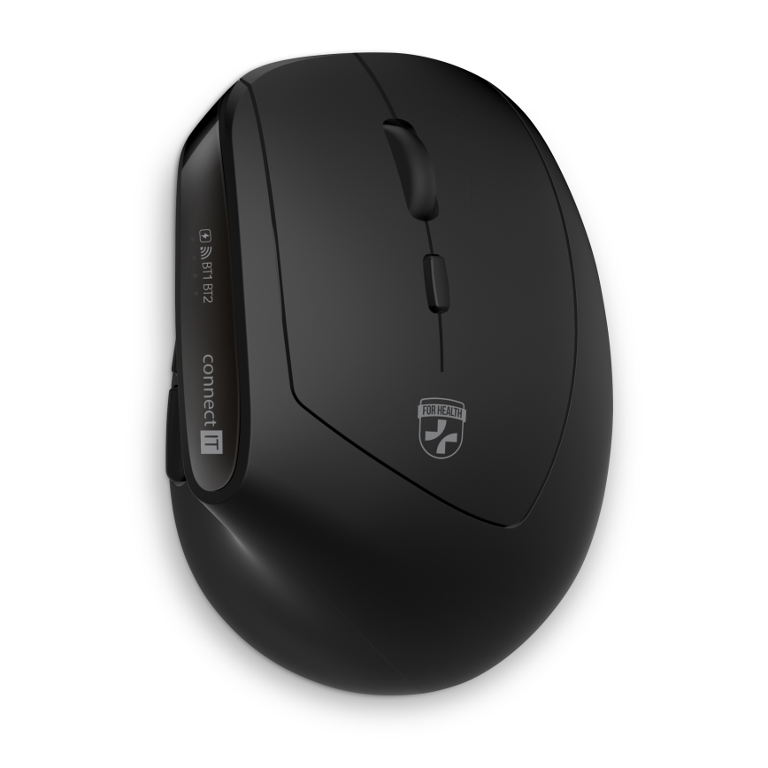 CONNECT IT CKM-6010-CS - Ergonomiška belaidė klaviatūra ir pelė 800/1200/1600/2400 DPI su CZ/SK lokalizacija 1xAA + 2xAAA juoda