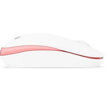 CONNECT IT CKM-7801-CS - Belaidė klaviatūra ir pelė 1200 DPI su CZ/SK lokalizacija 1xAAA + 1xAA balta/rausva